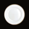 Assiette à dessert en porcelaine finition platine