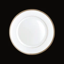 Assiette à dessert en porcelaine finition platine