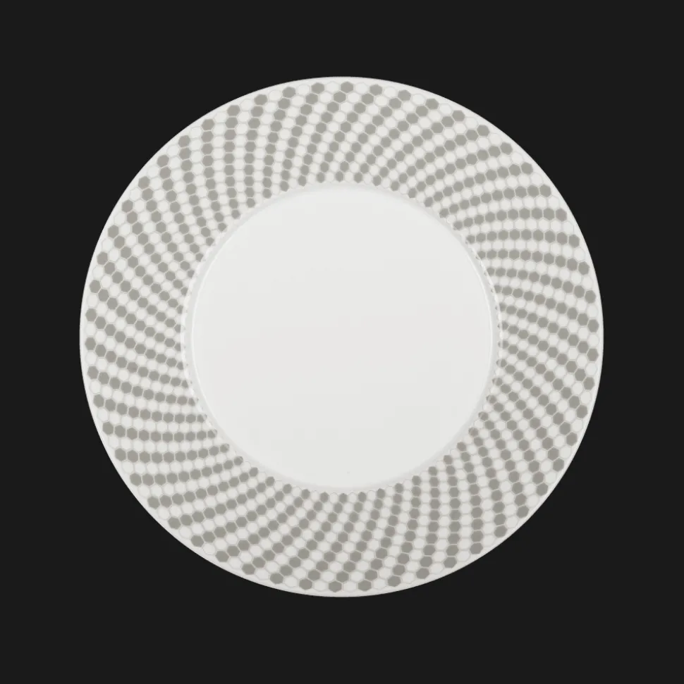 Assiette à dessert en porcelaine - Gris