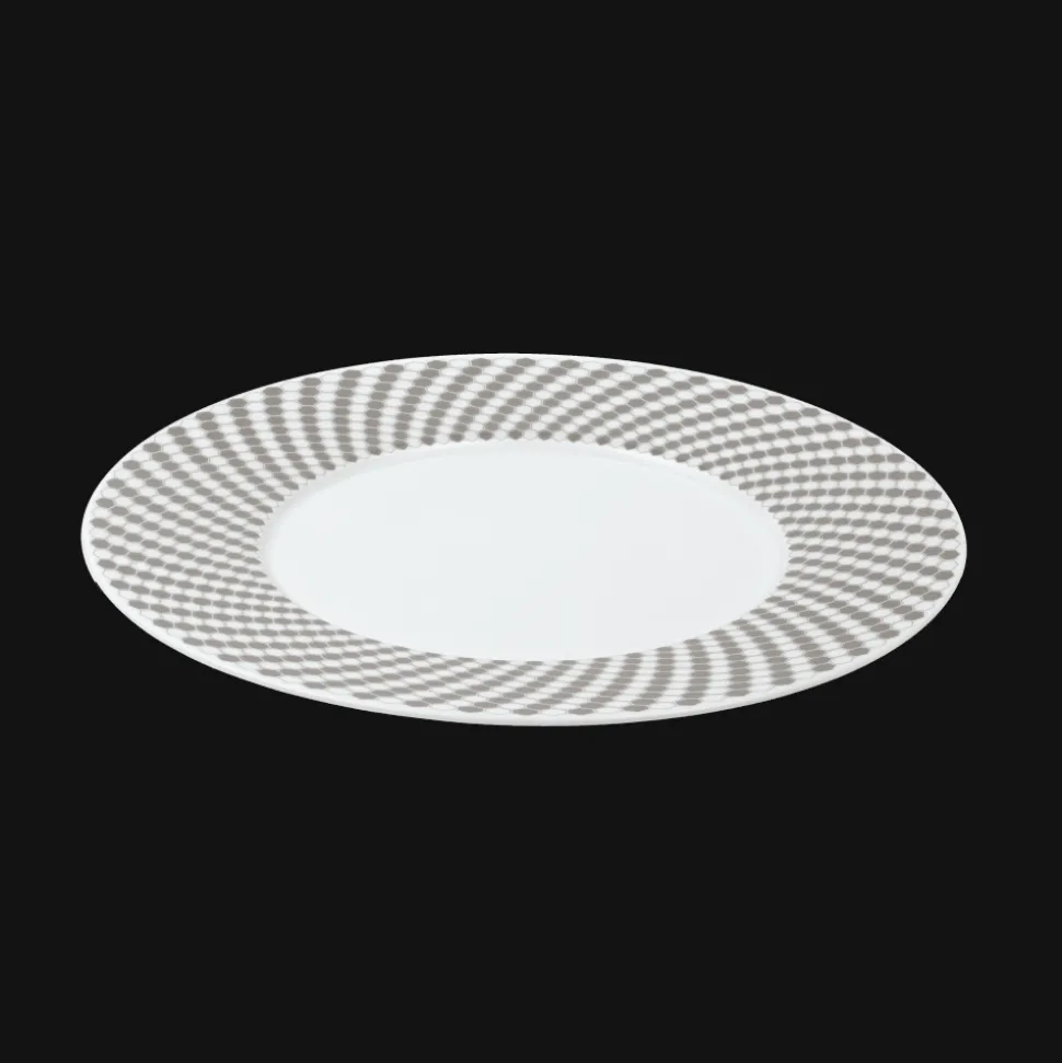 Assiette à dessert en porcelaine - Gris