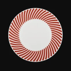 Assiette à dessert en porcelaine - Rouge