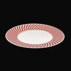 Assiette à dessert en porcelaine - Rouge