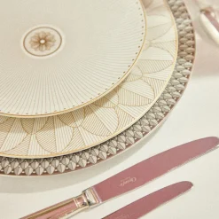 Assiette à dessert/gâteaux en porcelaine finition Or