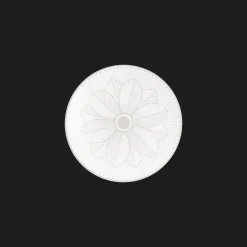 Assiette à pain en porcelaine finition Platine