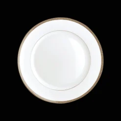 Assiette à pain en porcelaine finition platine