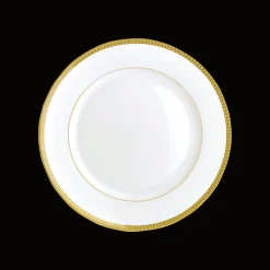 Assiette à pain en porcelaine finition or