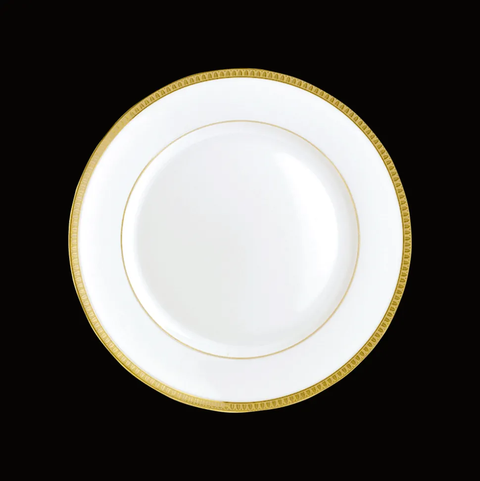 Assiette à pain en porcelaine finition or