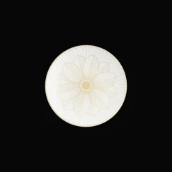 Assiette à pain en porcelaine finition Or