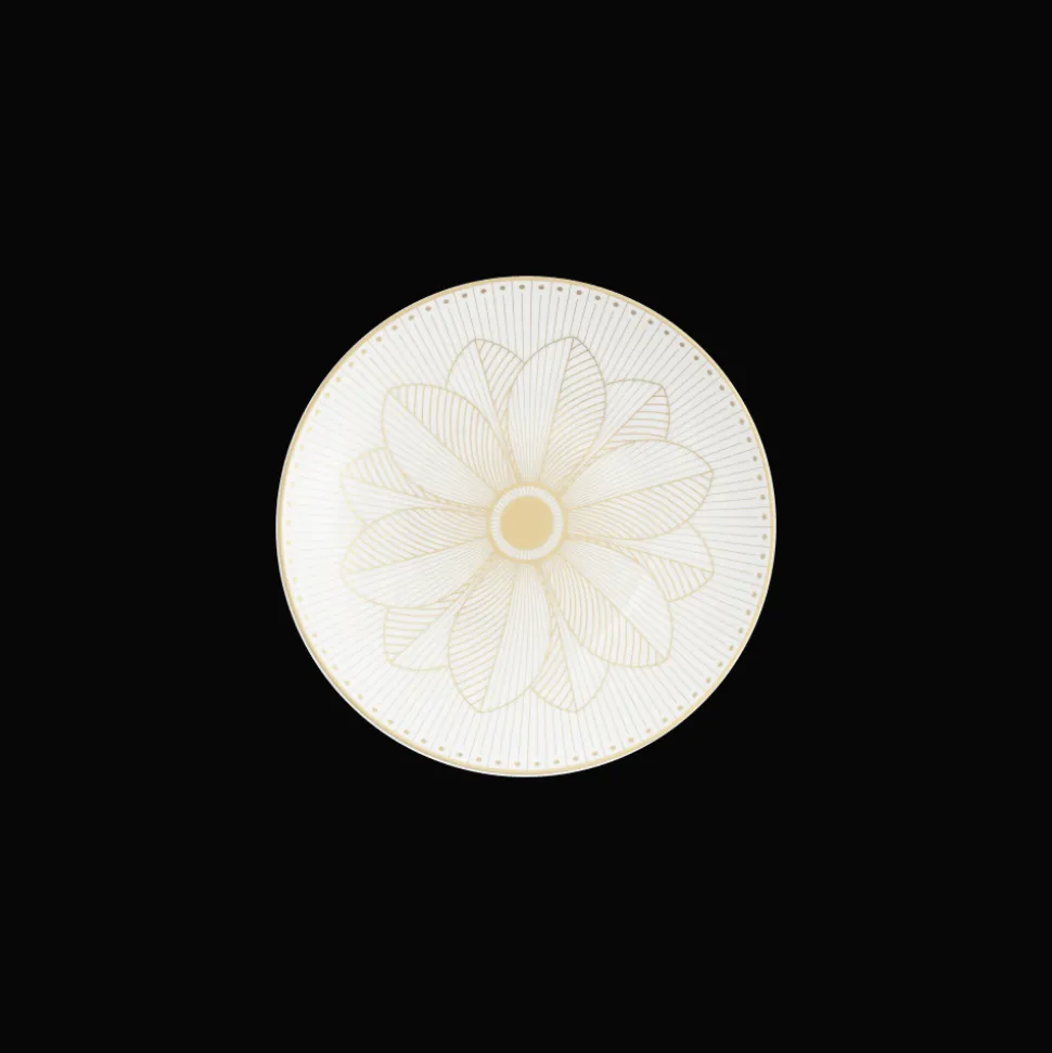 Assiette à pain en porcelaine finition Or