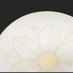 Assiette à pain en porcelaine finition Or