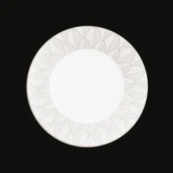Assiette Américaine en porcelaine finition Platine