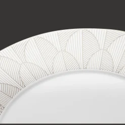 Assiette Américaine en porcelaine finition Platine