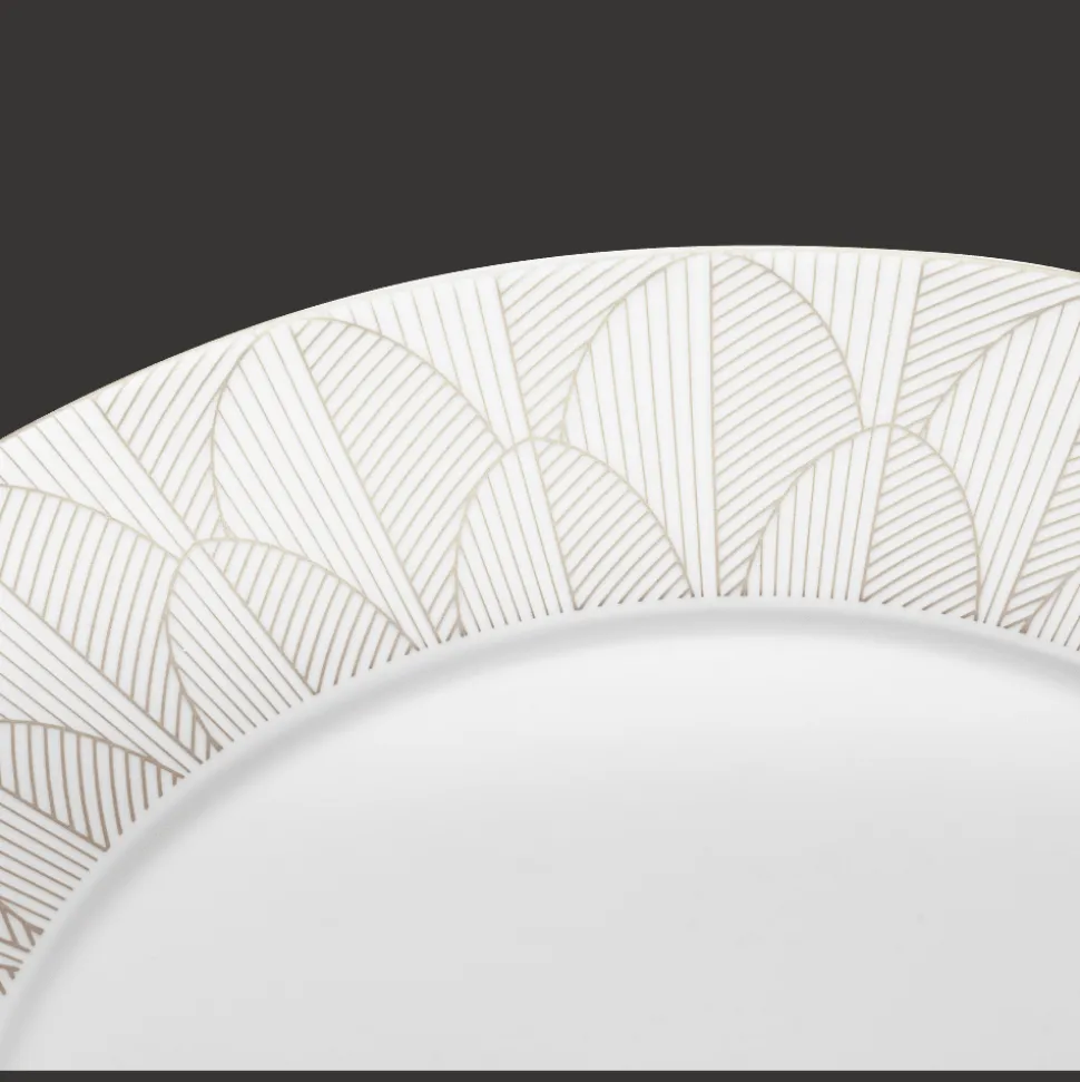Assiette Américaine en porcelaine finition Platine
