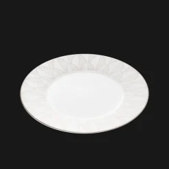 Assiette Américaine en porcelaine finition Platine