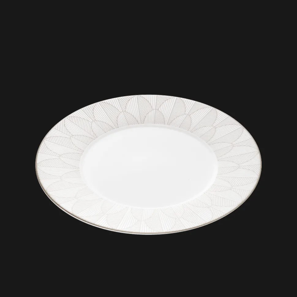 Assiette Américaine en porcelaine finition Platine