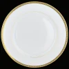 Assiette américaine en porcelaine finition or