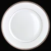 Assiette américaine en porcelaine finition platine