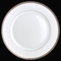 Assiette américaine en porcelaine finition platine