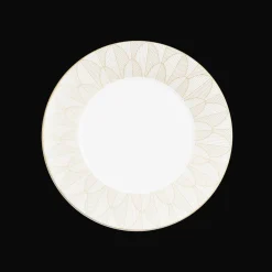 Assiette américaine en porcelaine finition Or