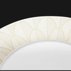 Assiette américaine en porcelaine finition Or