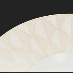 Assiette creuse à aile large en porcelaine finition Or