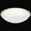 Assiette creuse à calotte en porcelaine finition or
