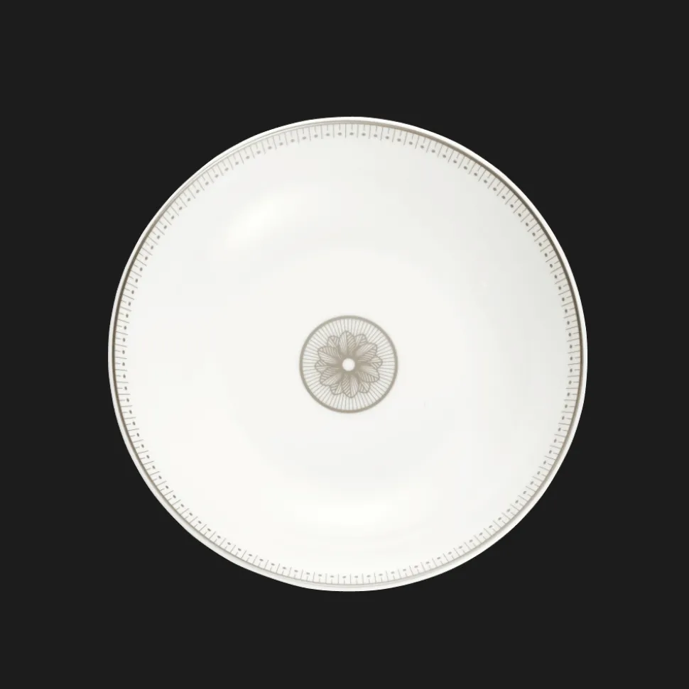 Assiette Creuse Calotte en porcelaine finition Platine