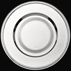 Assiette de présentation en métal argenté