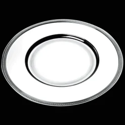 Assiette de présentation en métal argenté