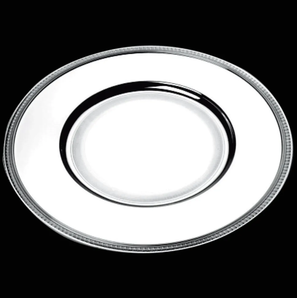 Assiette de présentation en métal argenté