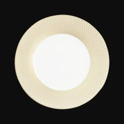 Assiette de présentation en porcelaine finition Or