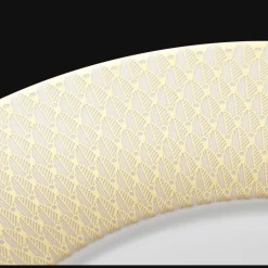 Assiette de présentation en porcelaine finition Or