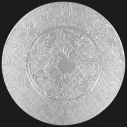 Assiette de présentation en métal argenté