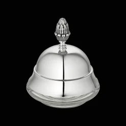 Beurrier individuel en métal argenté