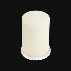 Bijou de bougie en métal argenté