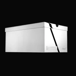 Boite à sneakers en métal argenté