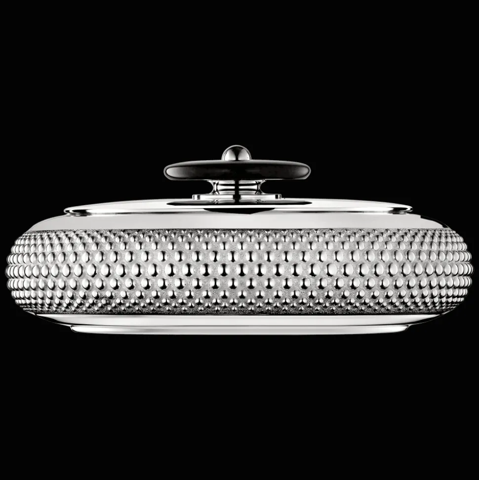 Boite décorative en métal argenté