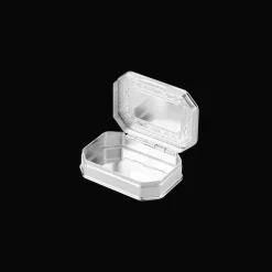 Bonbonnière à Pans Coupés en métal argenté