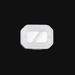 Bonbonnière à Pans Coupés en métal argenté