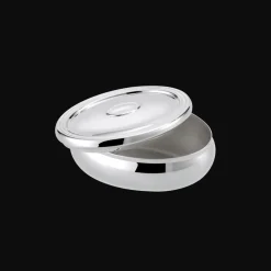 Bonbonnière Médaillon en métal argenté