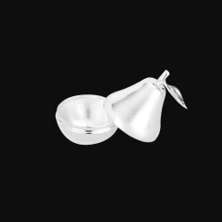 Bonbonnière Poire en métal argenté