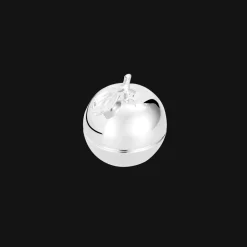 Bonbonnière Pomme en métal argenté