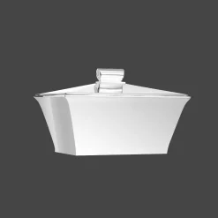 Boîte à biscuits en métal argenté