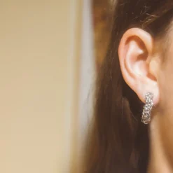 Boucles d'Oreilles Créoles en argent massif