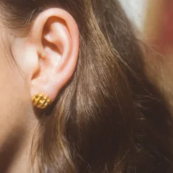 Boucles d'Oreilles en Vermeil Or 24 carats