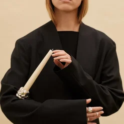 Bougeoir en Métal Argenté