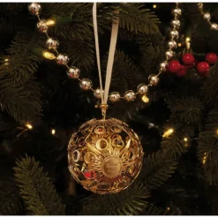 Boule de Noël millésimée Dorée en métal argenté - Edition 2023