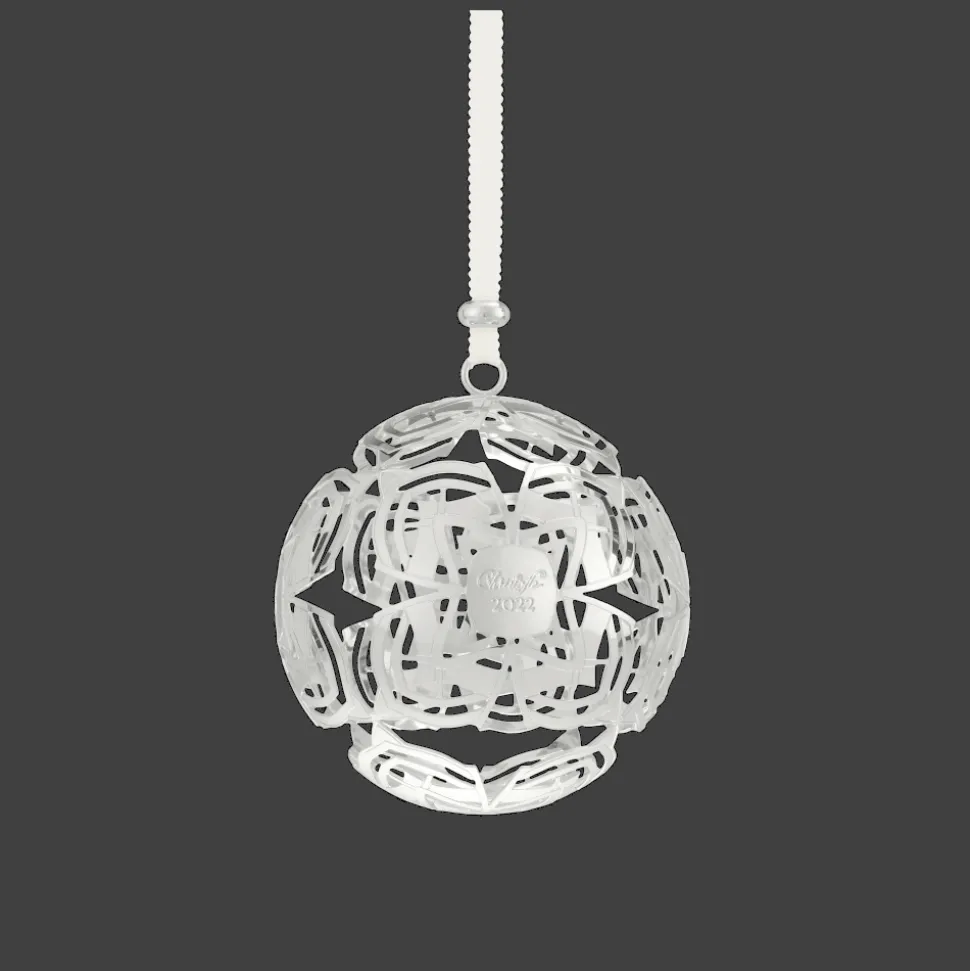 Boule de Noël millésimée en métal argenté - Edition 2022