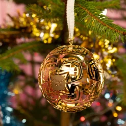 Boule de Noël millésimée or en métal argenté - Edition 2022