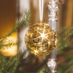 Boule de Noël millésimée or en métal argenté - Edition 2022